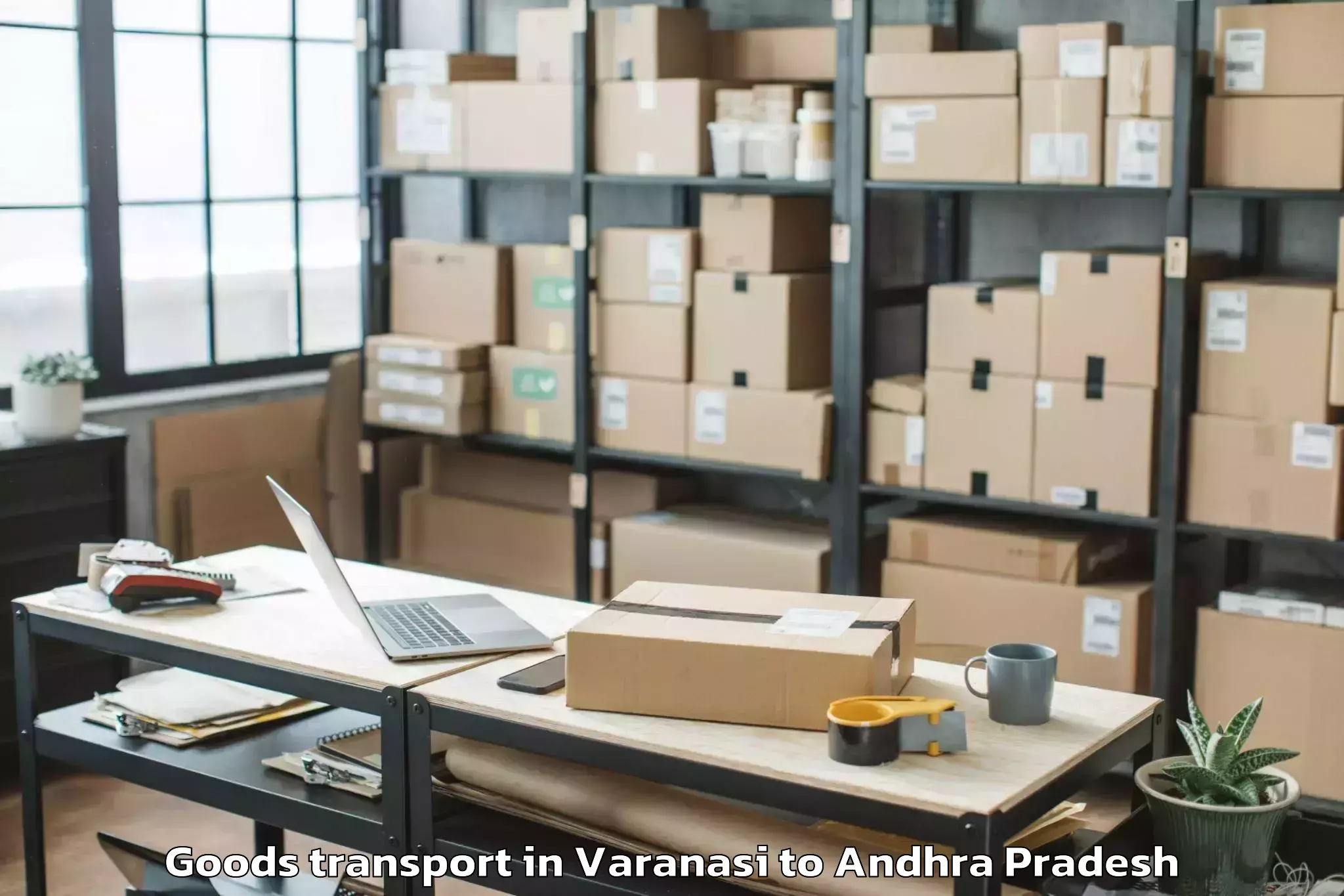 Easy Varanasi to Pavuluru Goods Transport Booking